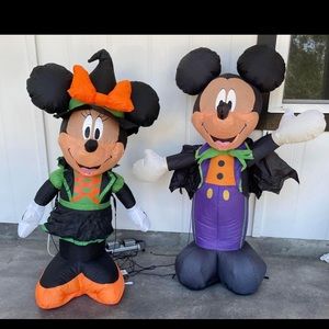 HALLOWEEN 3.5 FT DISNEY MICKEY MOUSE AND MINNIE MOUSE Airblown Inflatables